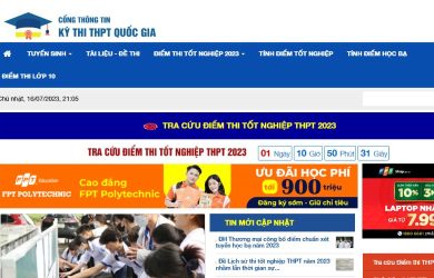 Cách tra cứu điểm thi THPT Quốc Gia 2023