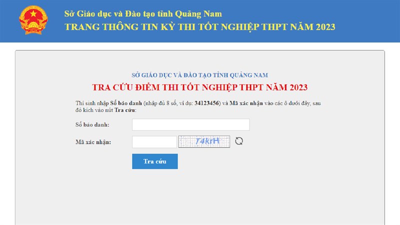 Cách tra cứu điểm thi THPT Quốc Gia 2023