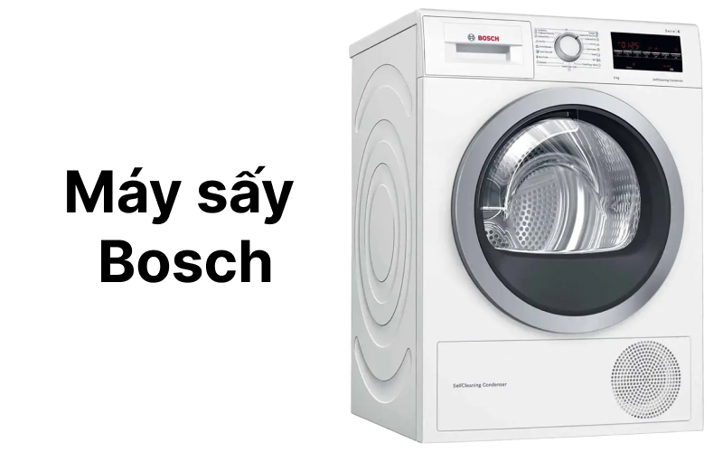 máy sấy bosch, nên mua máy sấy quần áo loại nào