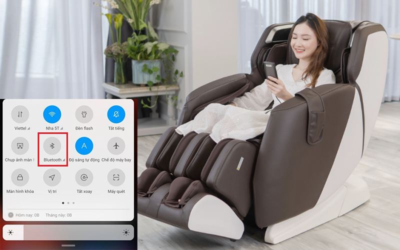 Cách kết nối bluetooth với ghế massage máy chạy bộ