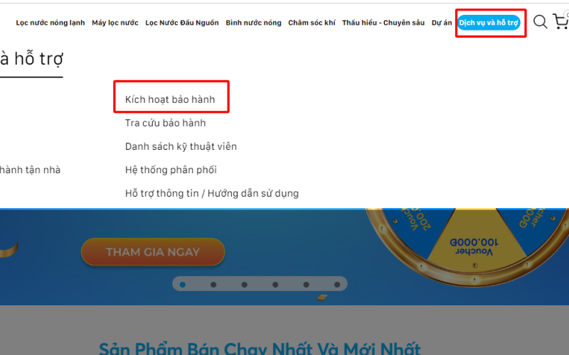 Cách kích hoạt bảo hành máy lọc nước Karofi