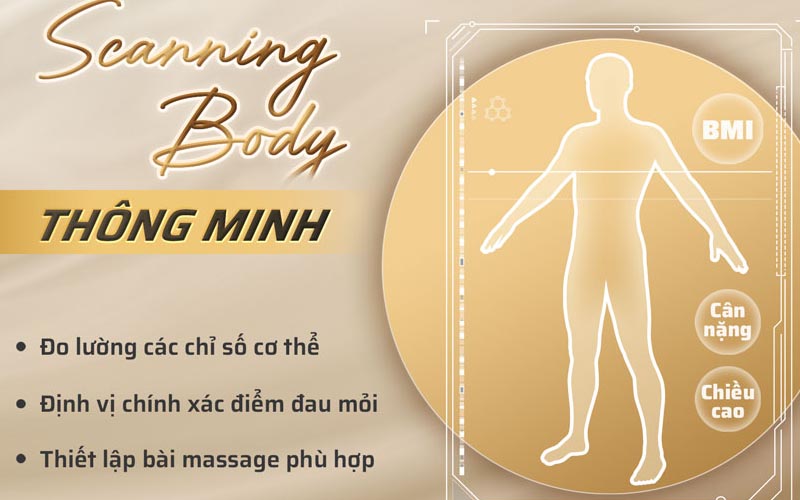 Scan body trên ghế massage Fuji Luxury CZ916