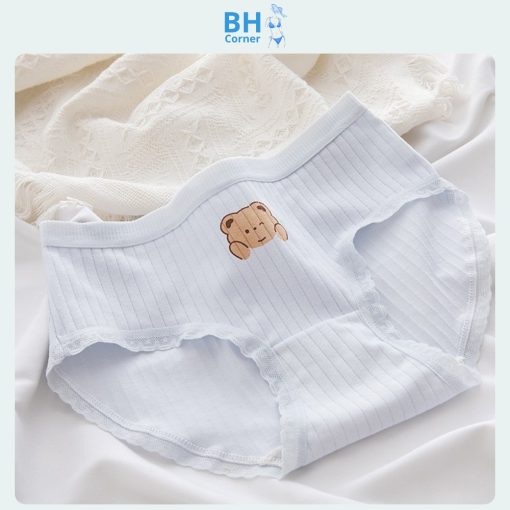 quần lót cotton nữ - quần lót nữ màu xanh