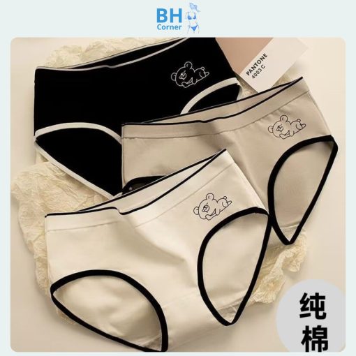 quần lót cotton nữ - quần lót nữ màu đen