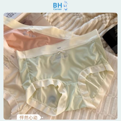 quần lót lụa băng - quần lót nữ bh11 - quần lót nữ màu xanh bơ