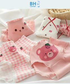 quần lót cotton nữ - quần lót nữ màu hồng