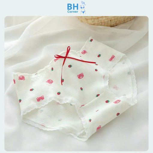 quần lót cotton nữ - quần lót nữ màu hồng