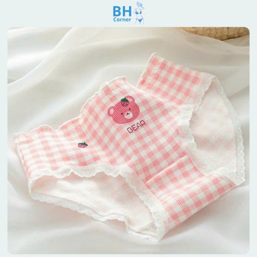 quần lót cotton nữ - quần lót nữ màu hồng