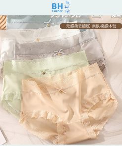 quần lót nữ - quần lót lụa băng - quần lót nữ màu xanh lá