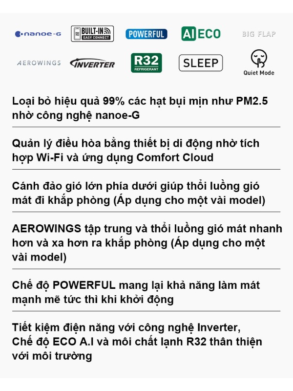 Máy lạnh Panasonic Inverter 1HP CU/CS-PU9AKH-8