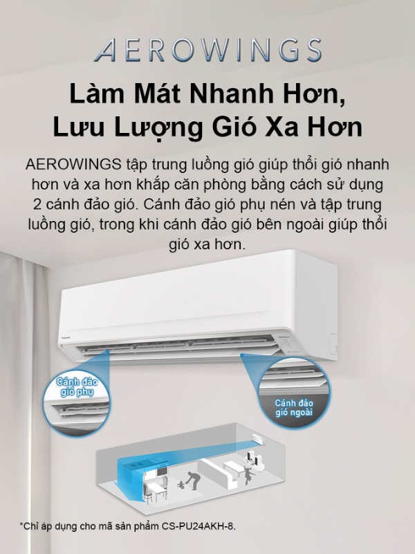 Máy lạnh Panasonic Inverter 1HP CU/CS-PU9AKH-8