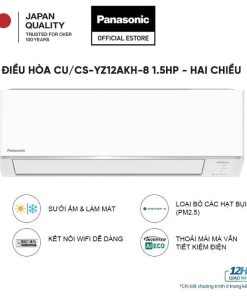 Máy lạnh 2 chiều Panasonic Inverter 1.5 HP CU/CS-YZ12AKH-8