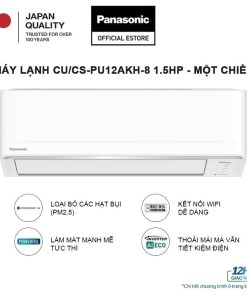 Máy lạnh Panasonic Inverter 1.5HP CU/CS-PU12AKH-8