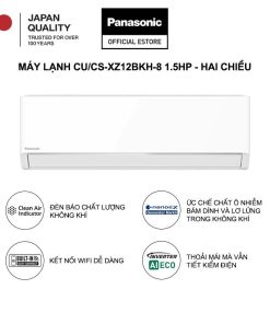 Máy lạnh Panasonic Inverter 1.5HP CU/CS-XZ12BKH-8