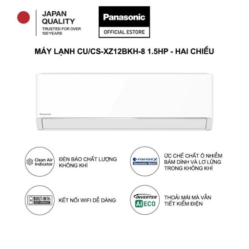 Máy lạnh Panasonic Inverter 1.5HP CU/CS-XZ12BKH-8