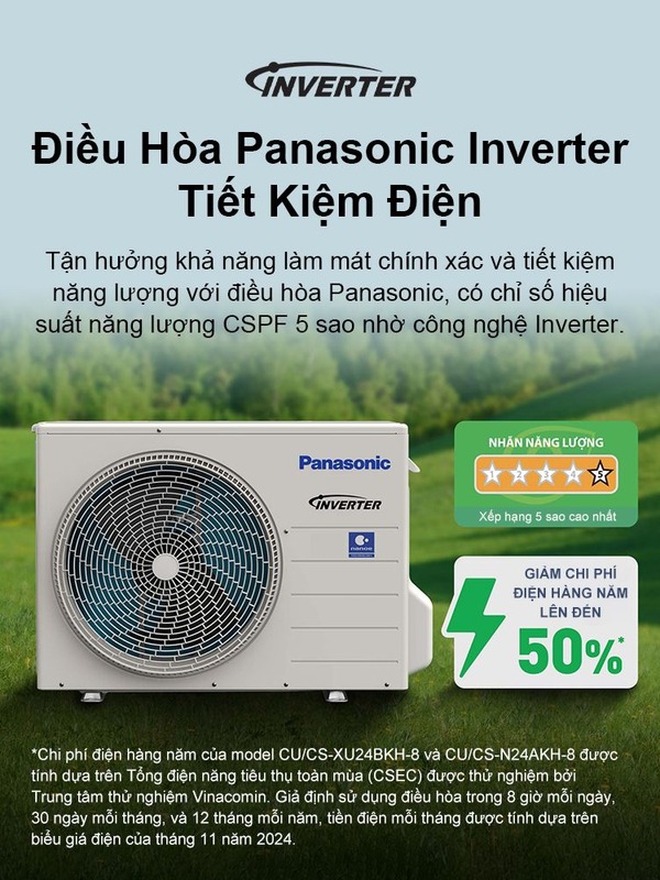 Máy lạnh Panasonic Inverter 1.5HP CU/CS-XZ12BKH-8
